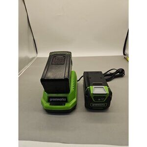 GREENWORKS [BAF724] GENUINE 40V MAX 4.0AH  LITHIUM-ION 2 BATTERIES & CHARGER
